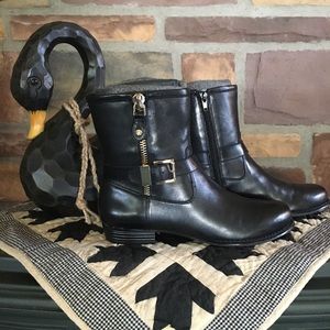 Isaac Mizrahi Live! Black Leather Boots -NWOT